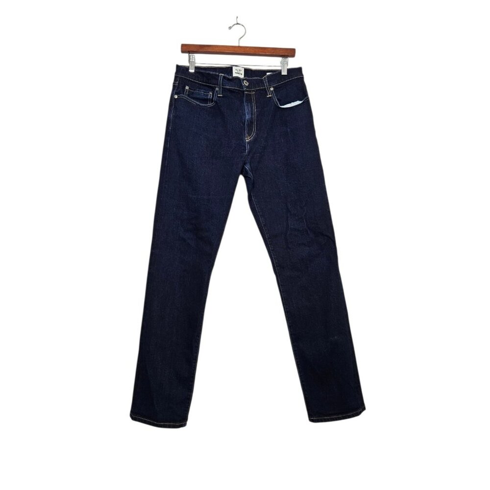 Men's Straight Dark Blue Jeans - Unbranded